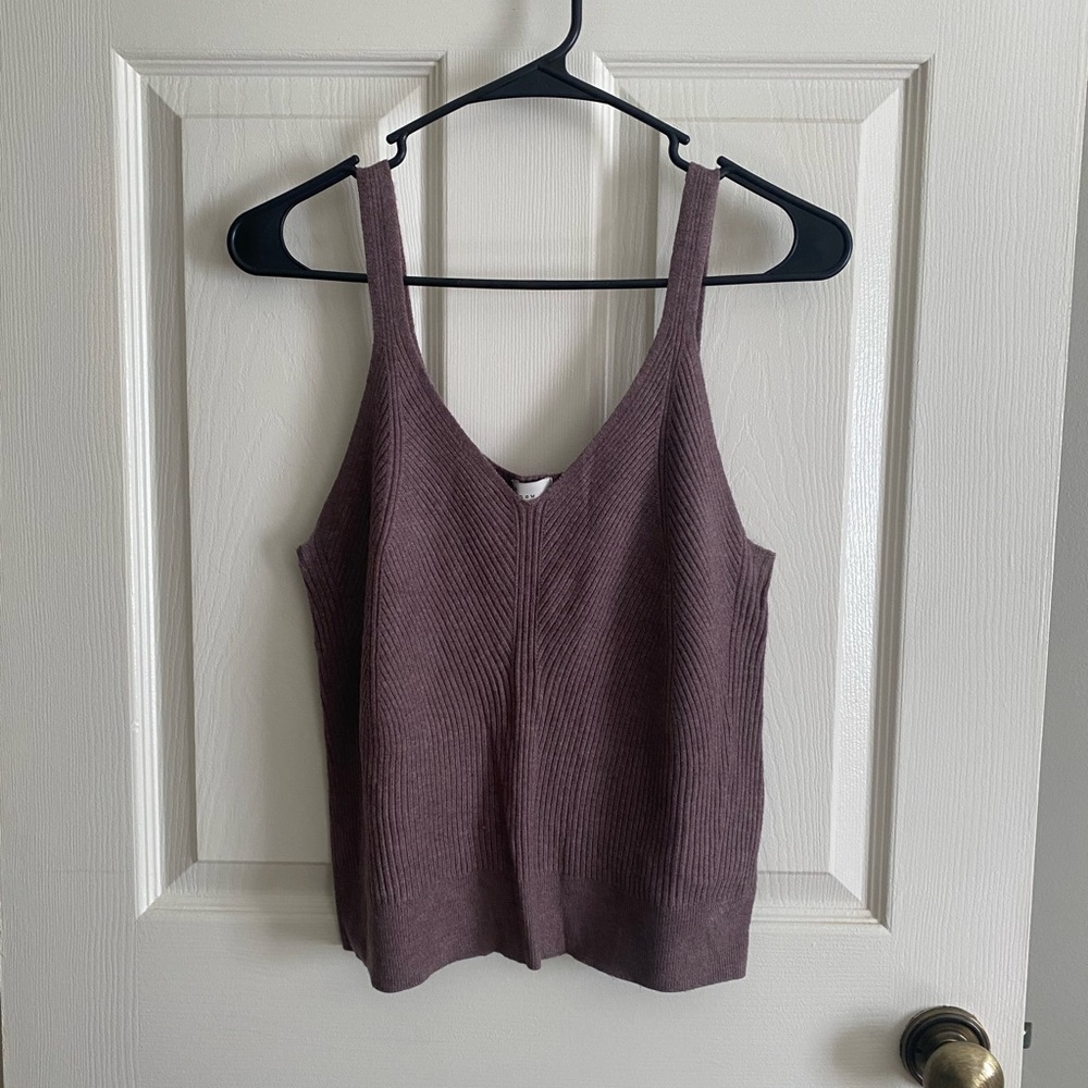 Mauve knit tank top